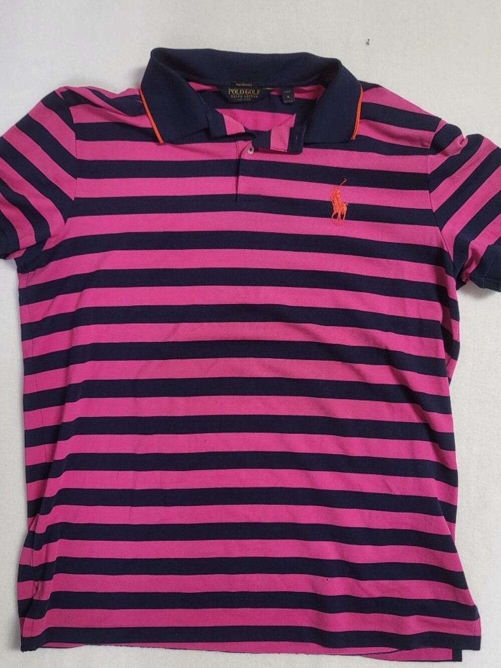 Polo Ralph Lauren - Polo Golf Size XL - Pink and Black stripes